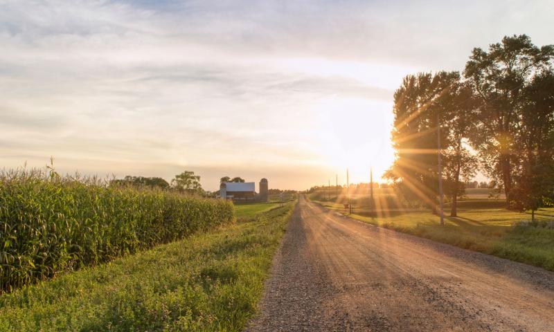 sunrise gravel road